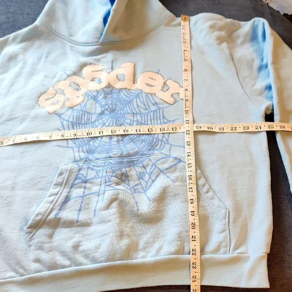 Sp5der Hoodie with Spider Web Design Sz L